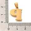 Ion Plating(IP) 304 Stainless Steel Rhinestone Pendants STAS-U035-01G-P-3