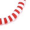 Elegant Christmas Handmade Polymer Clay Heishi Beaded Stretch Bracelets MV9996-21-3