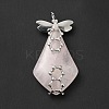 Natural Rose Quartz Pendants G-G870-01P-3