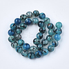 Dyed Natural Dragon Veins Agate Beads Strands X-G-Q462-128C-10mm-2