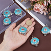 6Pcs Ethnic Style Zinc Alloy with Resin Connector Charms FIND-PH0028-05C-3