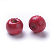 Dyed Natural Wood Beads WOOD-Q006-8mm-01-LF-2
