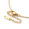 304 Stainless Steel Flat Round Pandant Necklace for Women NJEW-O126-01G-01-4