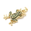 Brass Micro Pave Cubic Zirconia Pendants X-KK-H529-55B-G-2