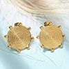 Ion Plating(IP) 304 Stainless Steel Stud Earrings for Women EJEW-M089-03G-1