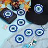Evil Eye Pattern Cloth Computerized Embroidery Iron On/Sew On Patches LS-PATC-WH0011-14-5