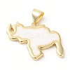 Eco-Friendly Rack Plating Brass Enamel Pendants KK-R143-03C-1