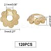 8-Petal 304 Stainless Steel Flower Bead Caps STAS-UN0007-39G-4