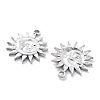 Anti-Tarnish 304 Stainless Steel Pendants STAS-R130-51P-2