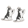 Rack Plating Alloy Enamel Pendants ENAM-Z014-01P-06-1