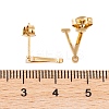Ion Plating(IP) 304 Stainless Steel Stud Earrings FIND-Q103-01V-G-3