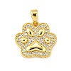 Brass Micro Pave Cubic Zirconia Pendants LS-KK-R227-03G-1