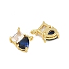 Brass Pave Cubic Zirconia Charms CU-CBA6A75-03G-02-2