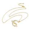 Brass Micro Pave Clear Cubic Zirconia Pendant Necklaces for Women NJEW-S449-01B-G-4