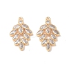 Brass Micro Pave Cubic Zirconia Pendants KK-I702-09G-2