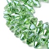 Transparent Electroplate Glass Beads Strands GLAA-K064-06A-HR03-3