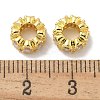 Brass Micro Pave Clear Cubic Zirconia Rondelle European Beads KK-L224-034G-2