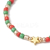 12Pcs Christmas Theme Glass Seed Beads Stretch Bracelet Sets BJEW-JB12109-4