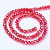 Electroplate Glass Beads Strands EGLA-A034-T4mm-B06-2