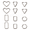 12Pcs 6 Style 303 Stainless Steel Hoop Earrings for Women EJEW-MP0001-01-1