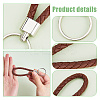 24Pcs 3 Colors Imitation Leather Keychain KEYC-CP0001-21-6