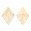Rack Plating Brass Filigree Big Pendants KKC-T001-54KC-1