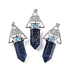 Natural Sodalite Faceted Pointed Bullet Big Pendants G-H076-02P-013-1