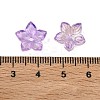 Two Tone Transparent Glass Bead Cap GLAA-H041-01A-3