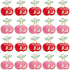 40Pcs 2 Colors Light Gold Plated Alloy Enamel Pendants FIND-SC0013-20-1