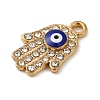 Alloy Enamel Rhinestone Glass Pendants ENAM-U003-02G-01-2