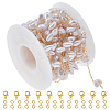 DIY Brass ABS Imitation Pearl Bead Handmade Chains Necklaces Making Kits DIY-HS0001-65A-1