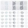HOBBIESAY 7 Strands 7 Style Electroplate Transparent & Opaque Solid Color Glass Beads Strands EGLA-HY0001-03E-1