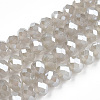 Electroplate Glass Beads Strands EGLA-A034-J8mm-A15-1