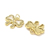 Brass Micro Pave Clear Cubic Zirconia Pendants KK-K365-25G-2