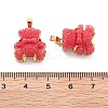 Druzy Resin Pendants RESI-G086-04G-02-3