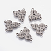Alloy Rhinestone Connector Settings EA10684Y-NFB-1