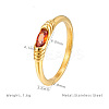 304 Stainless Steel with Cubic Zirconia Finger Rings FS-WG2ED2E-03-1