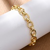 Brass Oval Link Chain Bracelets for Women Men X-BJEW-K273-06G-2