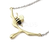 Brass Enamel Pendant Necklaces for Women NJEW-A018-01-1