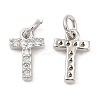 Brass Micro Pave Grade AAA Cubic Zirconia Charms ZIRC-P067-11P-T-NR-2