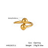 304 Stainless Steel Open Cuff Rings for Women DM3839-5-1