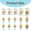 20Pcs 10 Styles Alloy Enamel Pendants FIND-TA0009-35-4