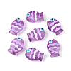 Transparent Glass and Enamel Beads Strands GLAA-T034-01G-2
