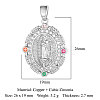 Brass Micro Pave Colorful Cubic Zirconia Pendants ZIRC-OY001-03P-2
