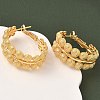 Brass Round Hoop Earrings EJEW-D337-12G-2