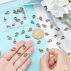 40Pcs 2 Styles Tibetan Style 304 Stainless Steel Lobster Claw Clasps STAS-UN0040-78-2