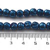 Electroplated Natural Lava Rock Beads Strands G-A251-B01-01E-4