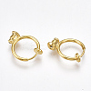 Brass Clip-on Earring Components X-KK-T038-243G-5