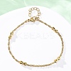 304 Stainless Steel Rope Chain Bracelets for Women BJEW-C094-02G-1