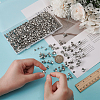 280 Sets 7 Styles Iron & Brass Double Cap Rivets KK-FG0001-19P-3